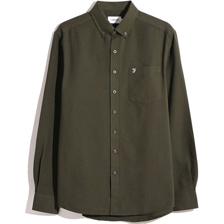 "Damart Farah Oxford Plain Long Sleeve Shirt"