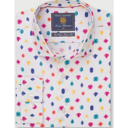 "Damart Brook Taverner Harlequin Check Long Sleeve Shirt"