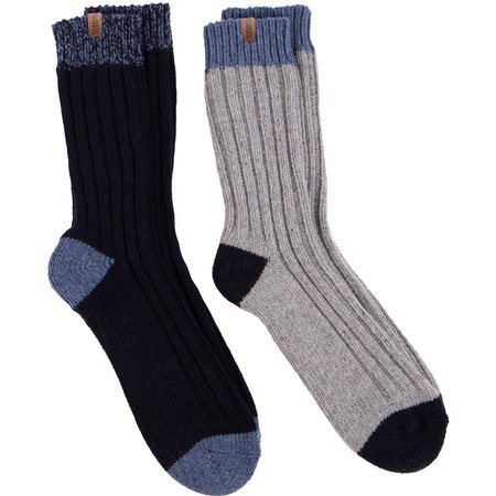 "Damart Totes Toasties Mens 2pk Wool Blend Boot Socks"