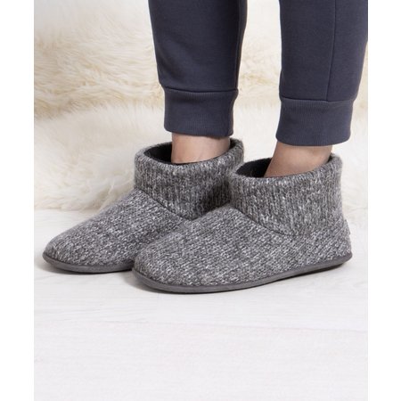 "Damart Totes Mens Knitted Short Boot Slipper"