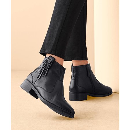 "Damart Tassel Trim Ankle Boots"