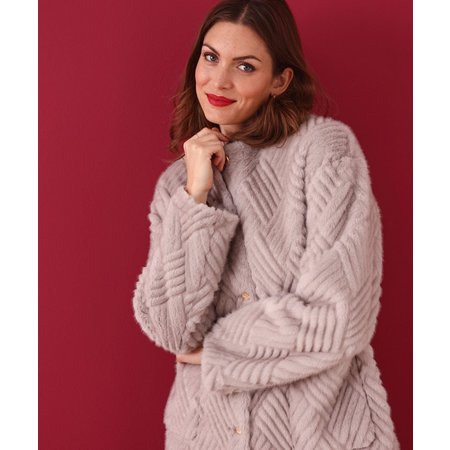 "Damart Faux Fur Textured Cosy Jacket"