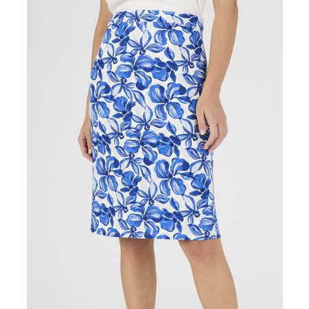 "Damart Jersey Printed Straight Skirt"