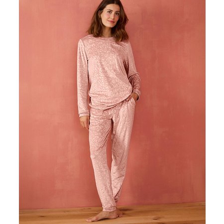 "Damart Thermolactyl Embossed Velour Animal Print Pyjamas"