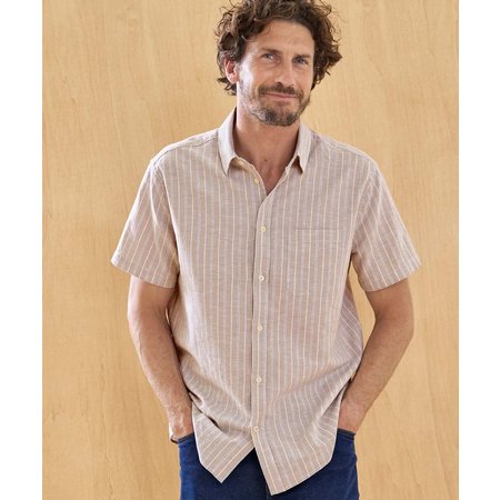 "Damart Linen Mix Short Sleeve Shirt"
