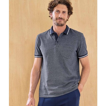 "Damart Contrast Trim Polo T-shirt"