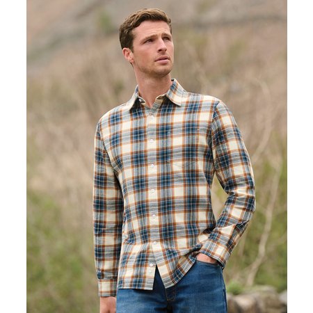 "Damart Brook Taverner Casual Check Long Sleeve Shirt"