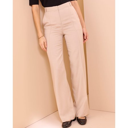 "Damart Linen Mix Wide Leg Trousers"