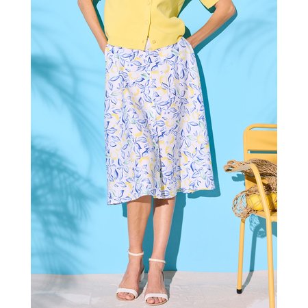"Damart Climatyl Lemon Print Skirt"