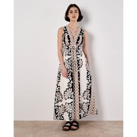 "Damart Apricot Sleeveless Dress"