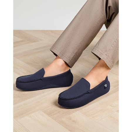 "Damart Isotoner® Mens Ribbed Moccasin Slipper"