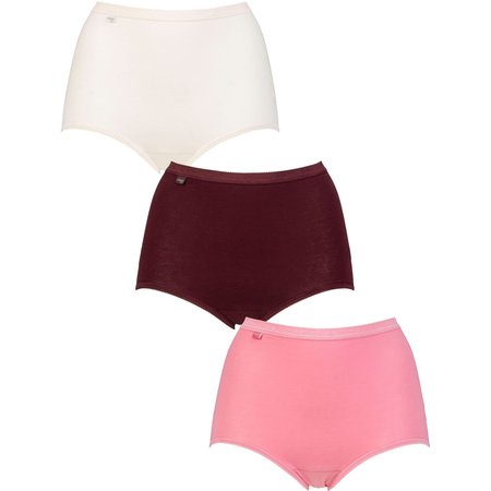 "Women's 3 Pair Sloggi Basic Maxi Briefs Pinks 14"