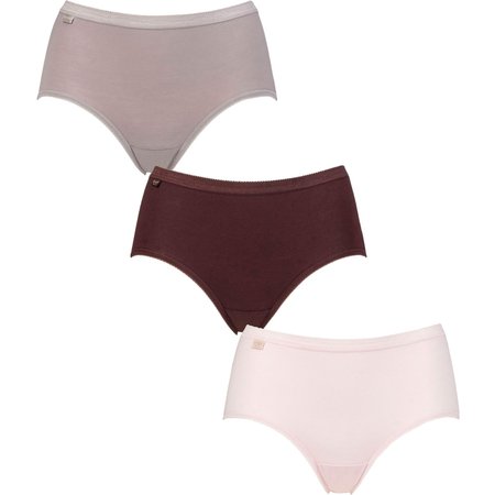 "Women's 3 Pair Sloggi Basic Midi Briefs Multi UK 14"