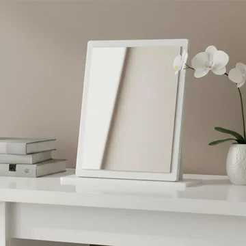 Knightsbridge dressing mirror - small - white gloss