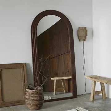 Falco standing mirror - dark brown - metal - 100cm x 203cm