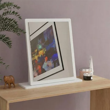 Camden dressing mirror - small - white gloss