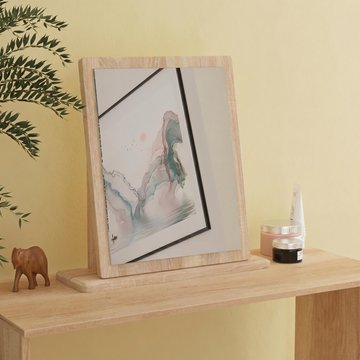 Avon dressing mirror - small - oak