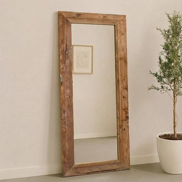 Erosie leaner mirror - natural - teak wood - 80cm x 150cm