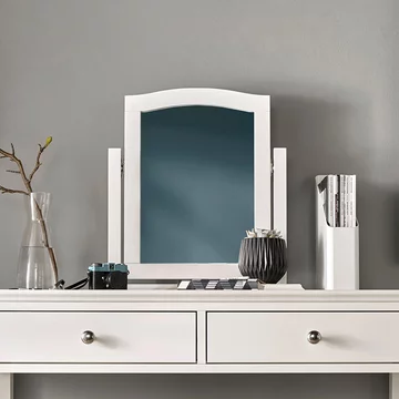Ashby white vanity mirror