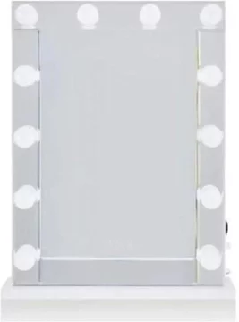 Clearance - kirtland dressing mirror - with lighting - 60cm x 120cm - white - a169