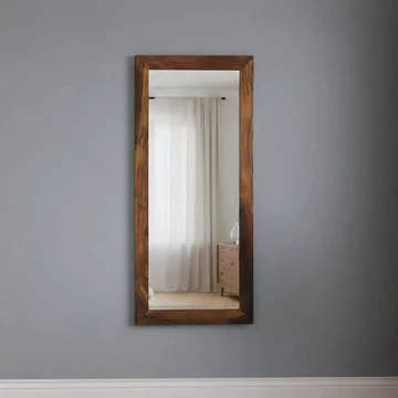 Cube sheesham bedroom mirror - 40cm x 130cm