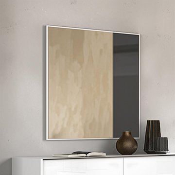 Modern luna wall mirror - white