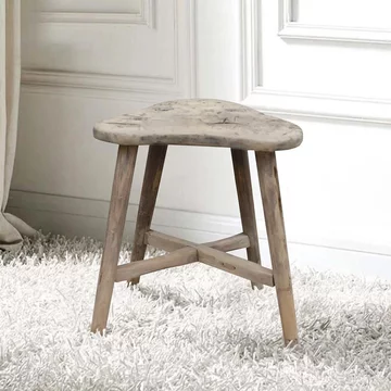 Unique one of a kind - milking stool - rustic natural - solid wood