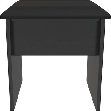 Black ash dressing stool - padded