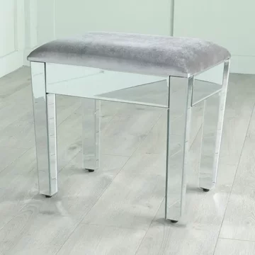 Clearance - lucia dressing stool - mirrored