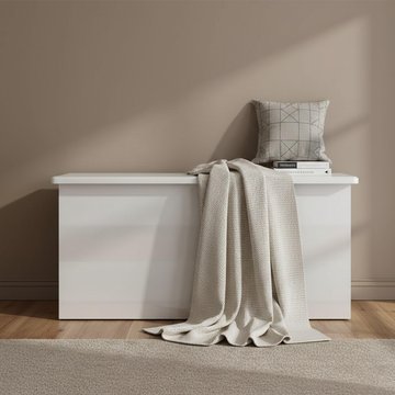 Knightsbridge blanket box - white gloss