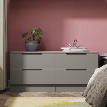 Milan bed box - grey