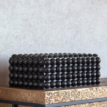 Bubble black large jewellery box