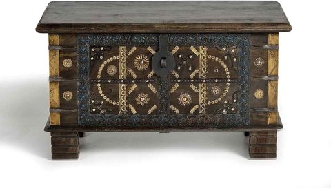 Aurach storage trunk - dark brown - mango wood