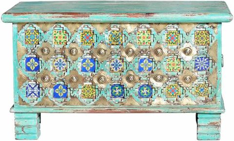 Carinthia storage trunk - cladded - mango wood