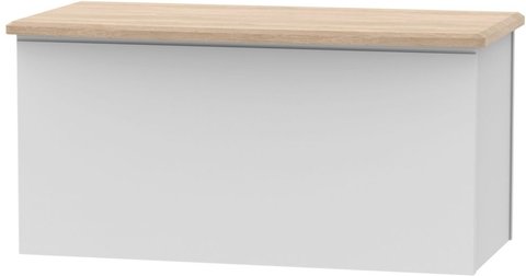 Victoria blanket box - grey and riviera oak
