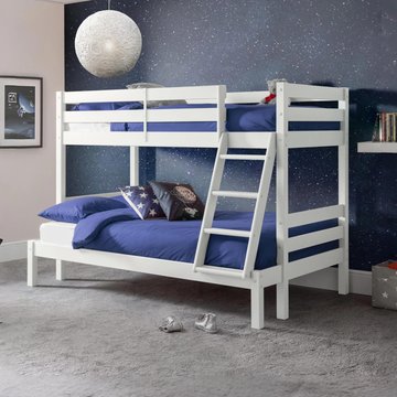 Merlin triple sleeper bunk bed - white