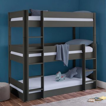 Trio bunk bed - 3 level - dark grey
