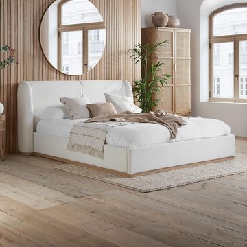 Eden bed - white fabric - sizes available