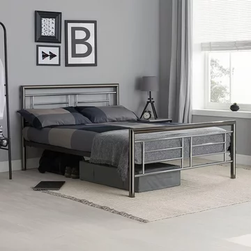 Montana bed - silver metal - sizes available
