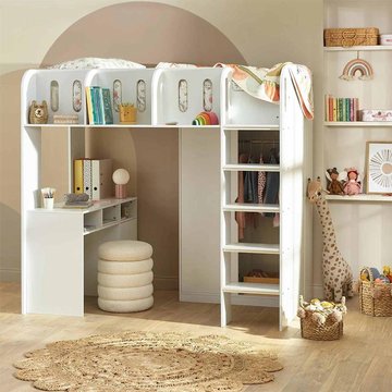 Vision highsleeper bed - white