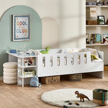 Vision lowsleeper bed - with desk - white