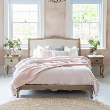 Camille low foot end bed - grey oak - sizes available
