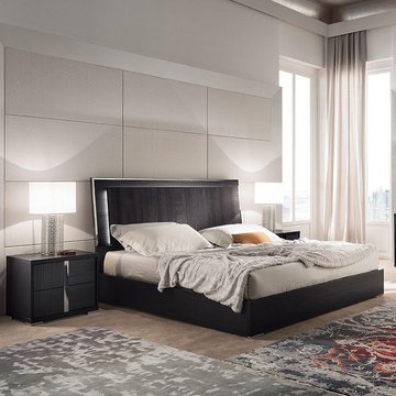 Etna bed - 5ft king size - black pine eco veneer