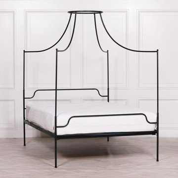 Black metal poster bed - 4ft 6in double