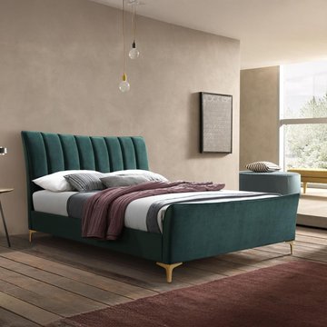 Clover bed - green velvet fabric - sizes available
