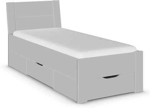 Aditio bed - silk grey - 3ft single