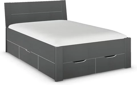 Aditio bed - metallic dark grey - 4ft 6in double