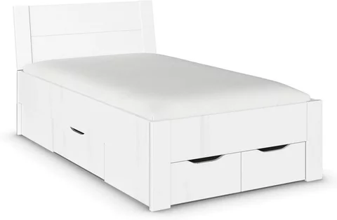 Aditio bed - high gloss white - 4ft small double
