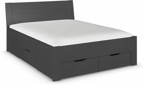 Aditio bed - metallic dark grey - 5ft king size