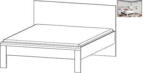 Rivera bed - white - 4ft 6in double